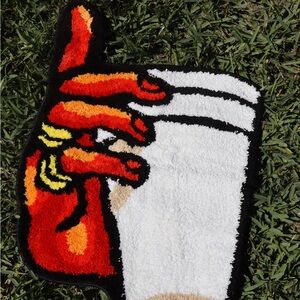 Vibrant Hand Gesture Door Mat